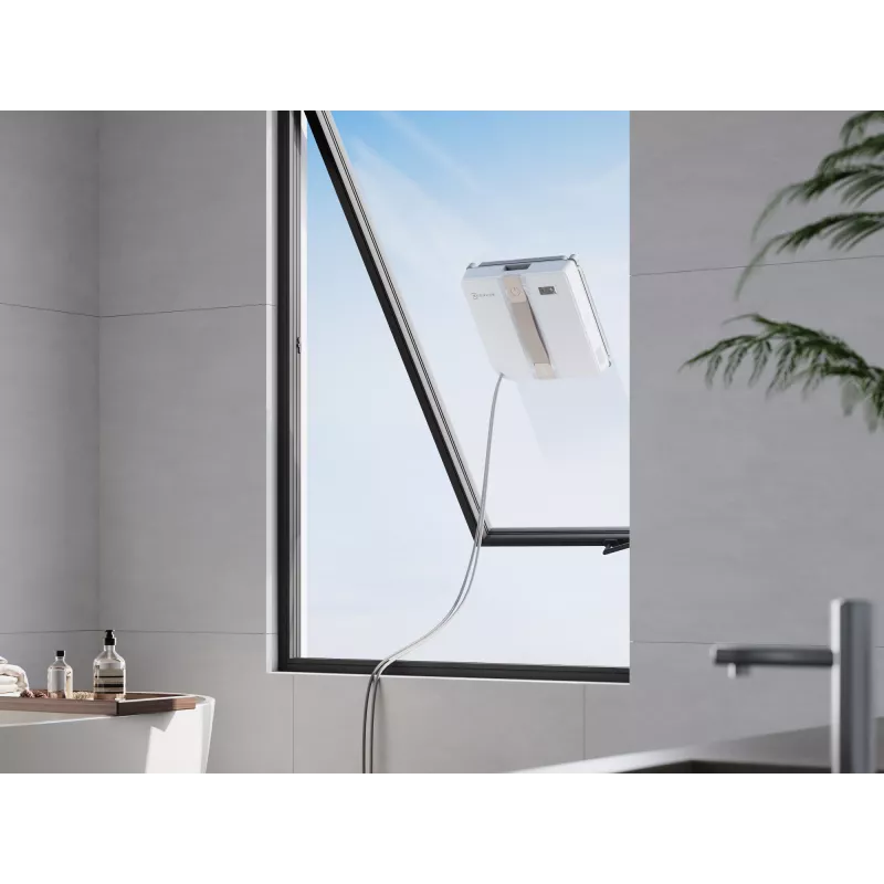 Robô de limpeza de janelas Ecovacs Winbot Mini — bateria 3000 mAh, força de aspiração 7500 Pa, depósito de água 0,06 L, motor sem escovas, suporte de app