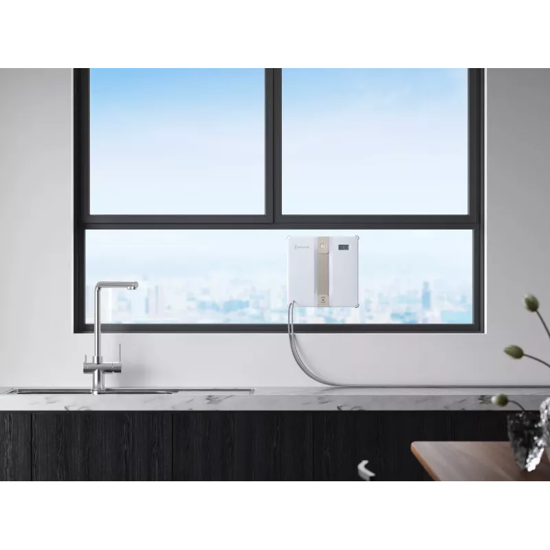 Robô de limpeza de janelas Ecovacs Winbot Mini — bateria 3000 mAh, força de aspiração 7500 Pa, depósito de água 0,06 L, motor sem escovas, suporte de app