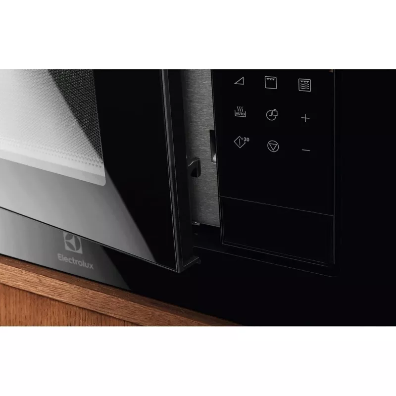 Micro-ondas com grelhador encastrável Electrolux LMS4253TMK, 900 W micro-ondas, 1000 W grelhador, 8 níveis de potência, prato giratório de 27 cm, preto
