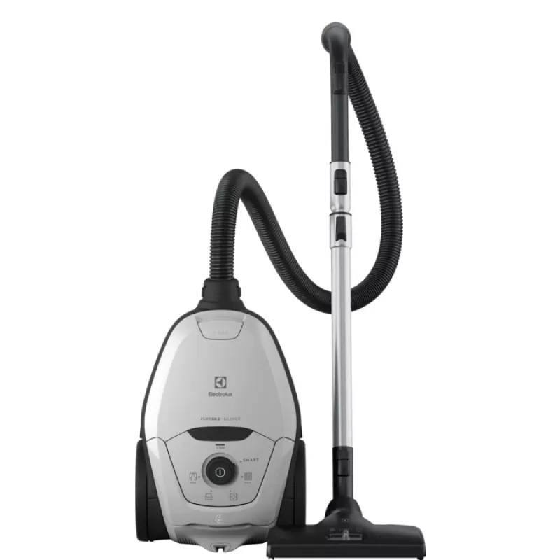 Aspirador de pó com saco Electrolux Pure D8 — saco de 3,5 L, 600 W, tubo telescópico, filtro higiénico, raio de ação de 12 m
