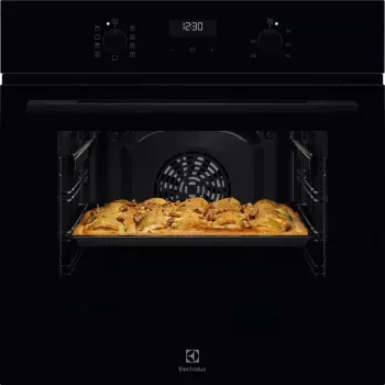 Forno elétrico de encastrar Electrolux Série 600 EOD5H70BZ, 65 L, 2750 W, preto, botões rotativos, visor LED