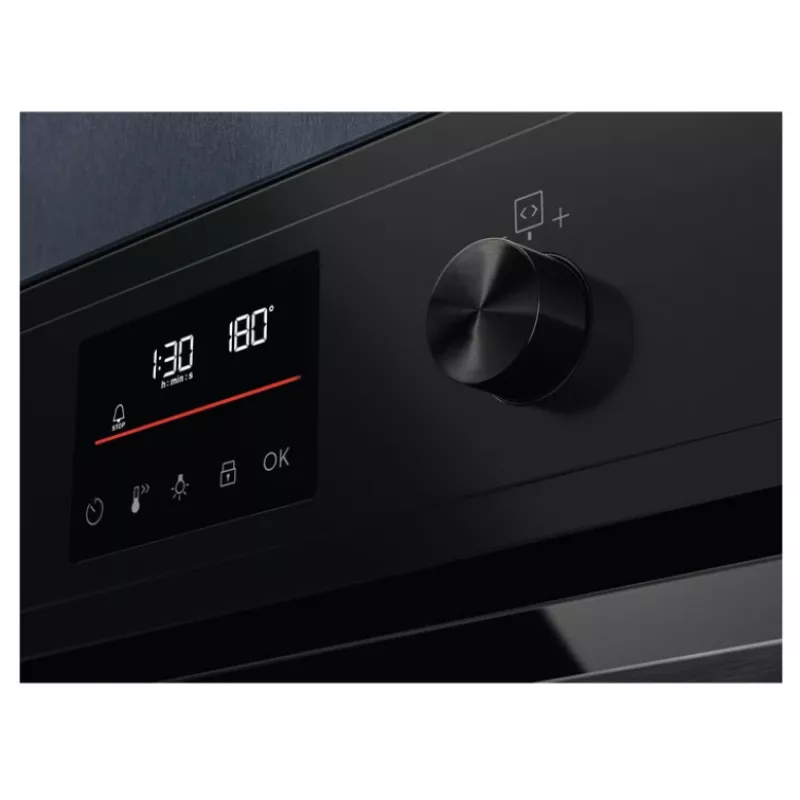 Forno elétrico de encastrar Electrolux EOD4P57H — 72 L, autolimpeza pirolítica, vapor e ventilação, grelhador 2300W, preto