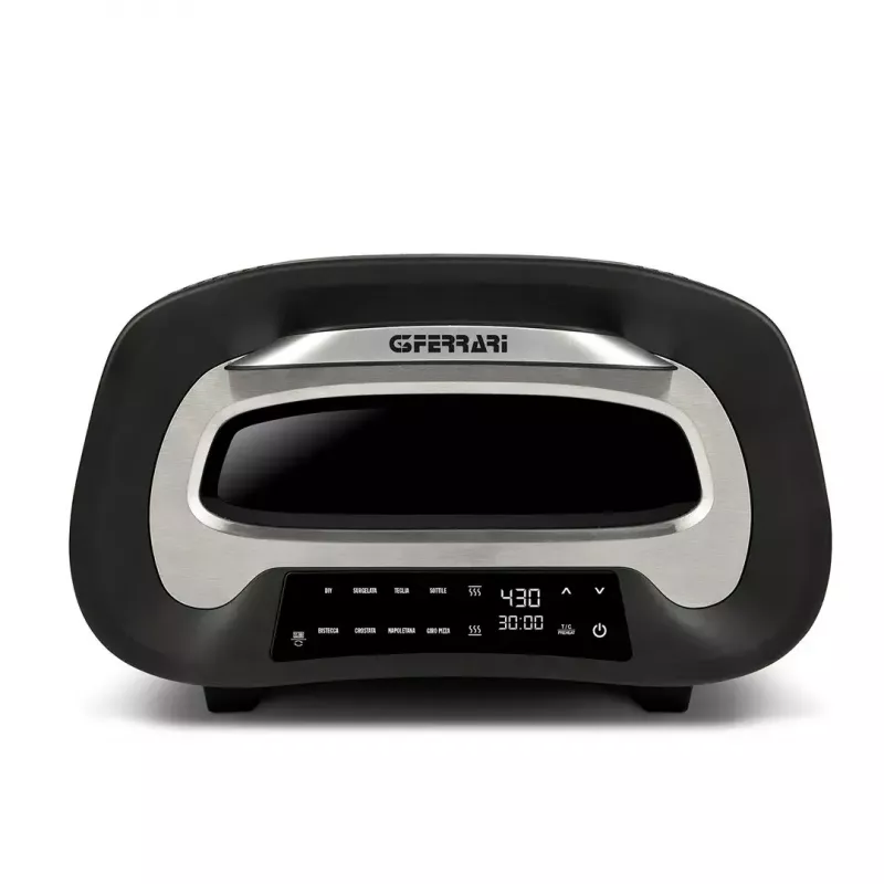 Forno elétrico de mesa para pizza G3FERRARI G1018600 PRONTO PIZZA — 1700 W, superfície de pedra, máx. 420°C, adequado para pizza Ø32 cm