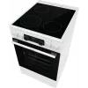 Fogão independente Gorenje GECS5C70WA placa elétrica com placas espirais, 4 zonas, branco, forno 70 L, botões rotativos, visor LED