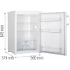 Frigorífico independente Gorenje R492PW — 133 L, branco, porta reversível, iluminação LED, botões rotativos