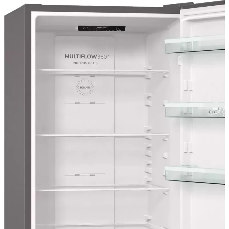 Gorenje NRK6202EXL4 frigorífico combinado de instalação livre, 331 l, classe energética E, cinzento