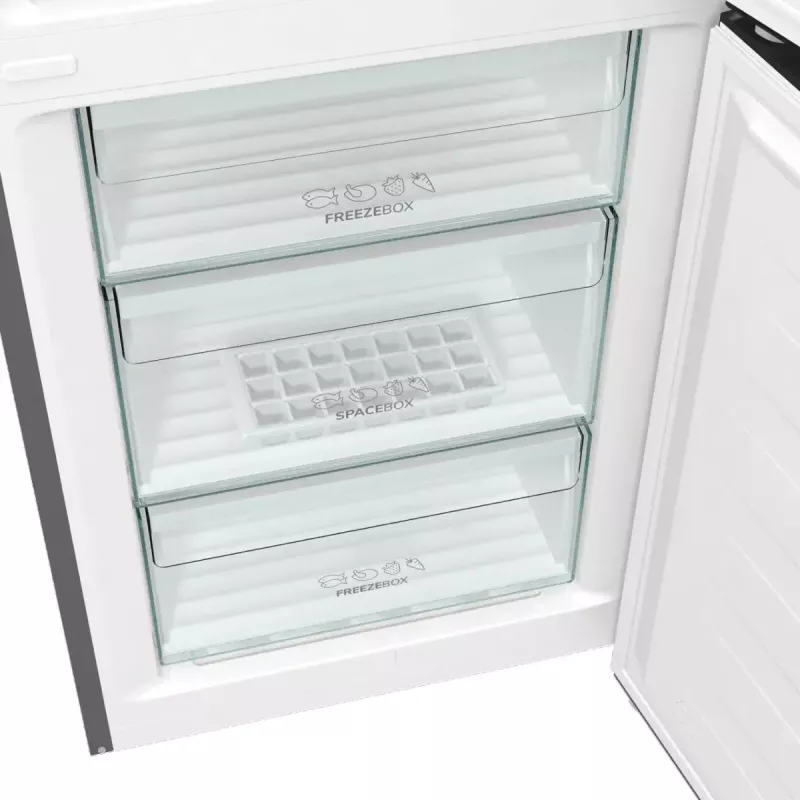 Gorenje NRK6202EXL4 frigorífico combinado de instalação livre, 331 l, classe energética E, cinzento