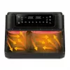 Fritadeira de ar quente Girmi FG26, fritadeira de mesa de cesto duplo, 9 l total (5,5 l + 3,5 l), 2400 W, 10 programas, até 200 °C