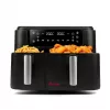 Fritadeira de ar quente Girmi FG26, fritadeira de mesa de cesto duplo, 9 l total (5,5 l + 3,5 l), 2400 W, 10 programas, até 200 °C