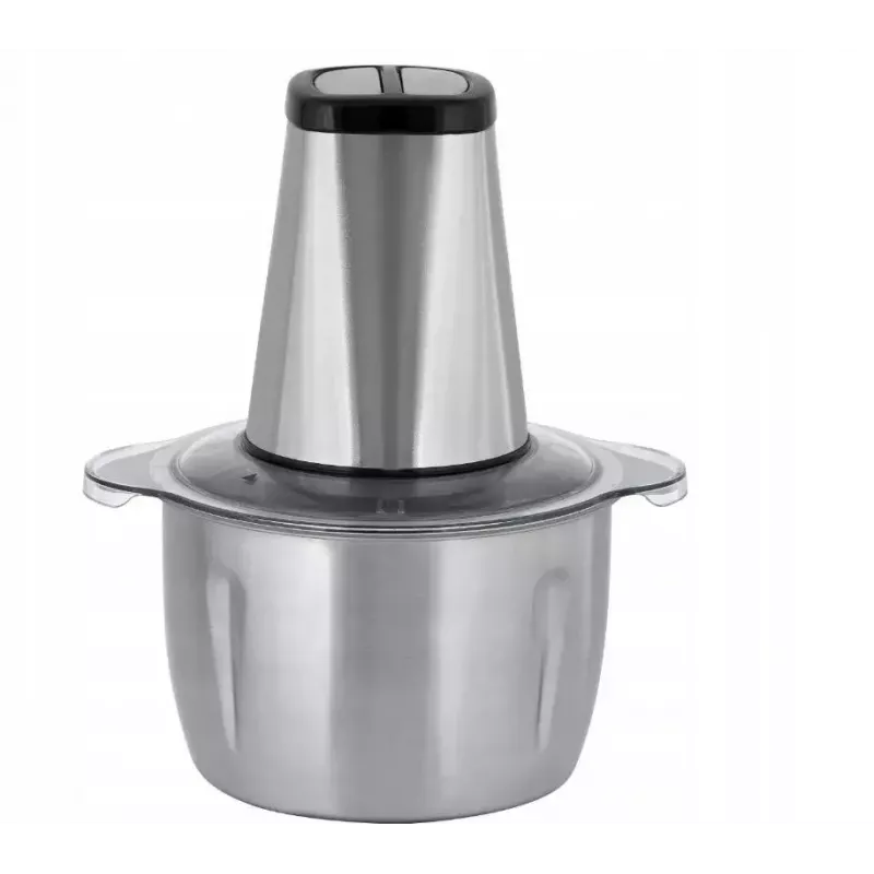 Picadora elétrica HEINRICH'S HMZ 8849 — 2 L, 500 W, trituração de gelo, cortador de legumes e frutas, cinzento
