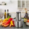 Picadora elétrica HEINRICH'S HMZ 8849 — 2 L, 500 W, trituração de gelo, cortador de legumes e frutas, cinzento