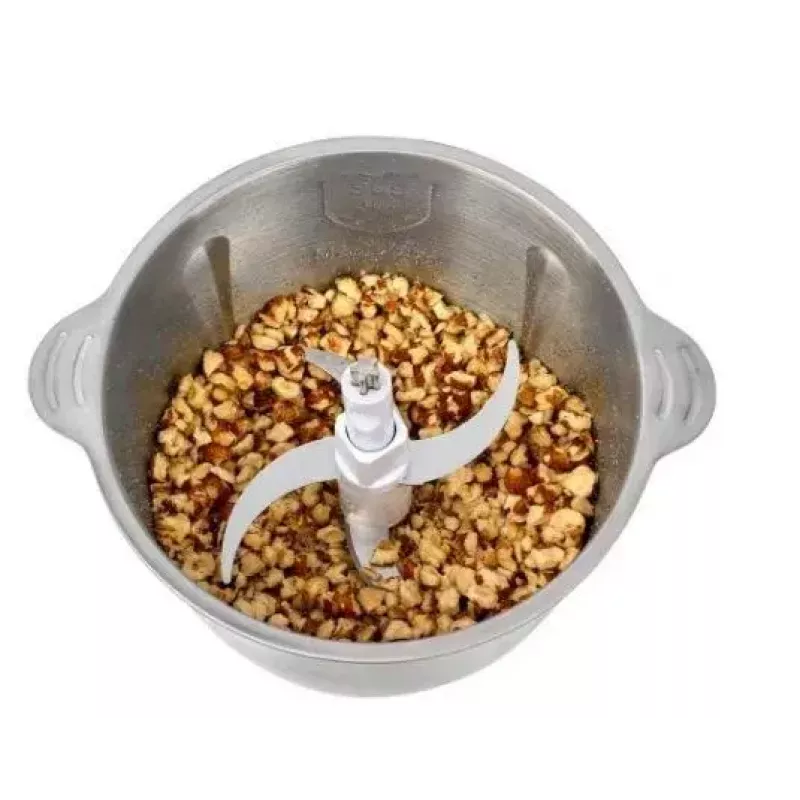 Picadora elétrica HEINRICH'S HMZ 8849 — 2 L, 500 W, trituração de gelo, cortador de legumes e frutas, cinzento