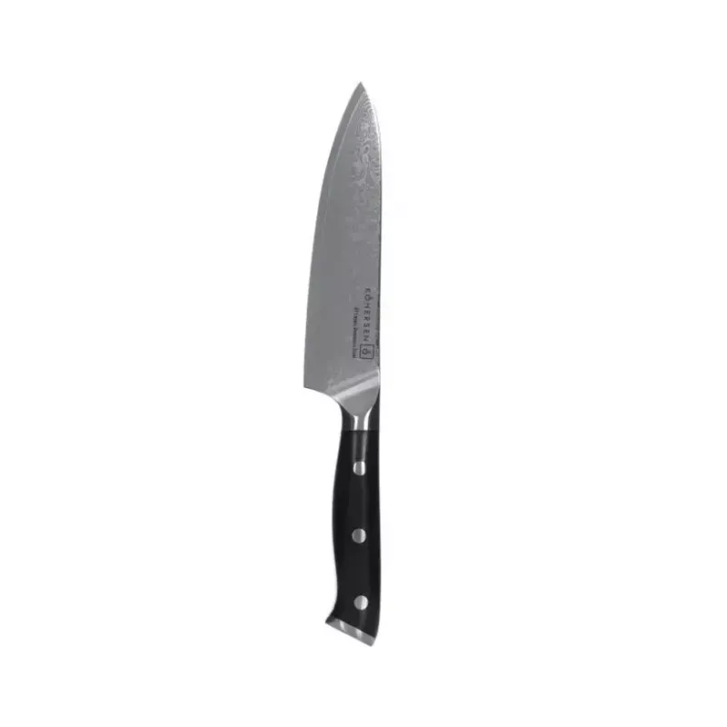 Faca universal KOHERSEN Elegance ébano, lâmina damasco 12,7 cm, comprimento total 243 mm, 127 g