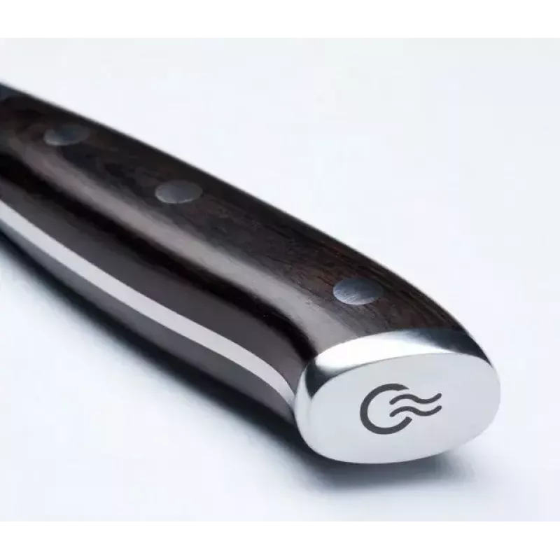 Faca de corte KOHERSEN Elegance ébano aço damasco faca de corte 16,5 cm, 60 HRC, cabo 13 cm, 335 g