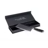 Faca de corte KOHERSEN Elegance ébano aço damasco faca de corte 16,5 cm, 60 HRC, cabo 13 cm, 335 g