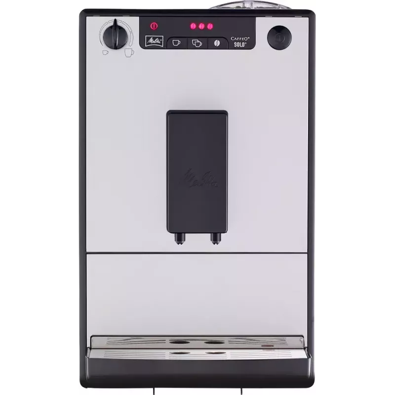 Máquina de café expresso MELITTA SOLO E950-766, depósito de água 1,2 L, moinho integrado, 1400 W, prateada