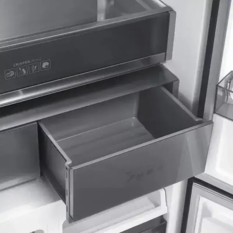 Frigorífico de livre instalação MPM MPM-503-SSI-11 com 505 l de capacidade, portas do congelador com abertura bilateral, classe energética E