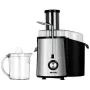 Centrifugadora de sumos MPM MSO-18-M, motor 1000 W, jarro de sumo 1 L, controlo de 2 velocidades, aço inoxidável, preto/prateado