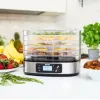MPM MSG-12 desidratador de alimentos, 5 tabuleiros, 380 W, 35–75 °C, temporizador de 0,5–36 h, caixa em aço inoxidável
