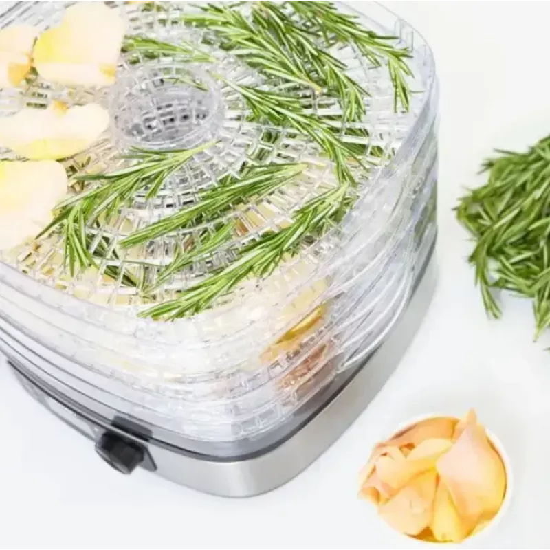 MPM MSG-12 desidratador de alimentos, 5 tabuleiros, 380 W, 35–75 °C, temporizador de 0,5–36 h, caixa em aço inoxidável