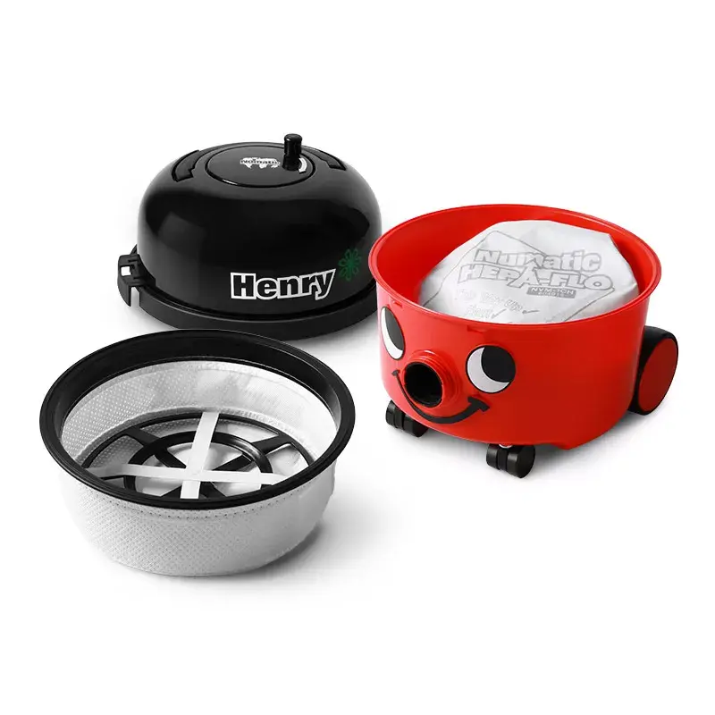 Aspirador NUMATIC HENRY HVR200-11 — saco de pó 9 l, 620 W, HEPA 11, cabo de 10 m, vermelho