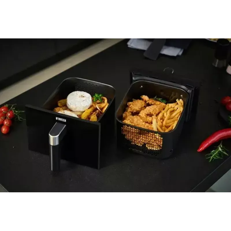 Fritadeira de ar quente elétrica NOVEEN AF5050, capacidade 11 L, 1700 W, 13 programas, 50–200°C, controlo tátil digital