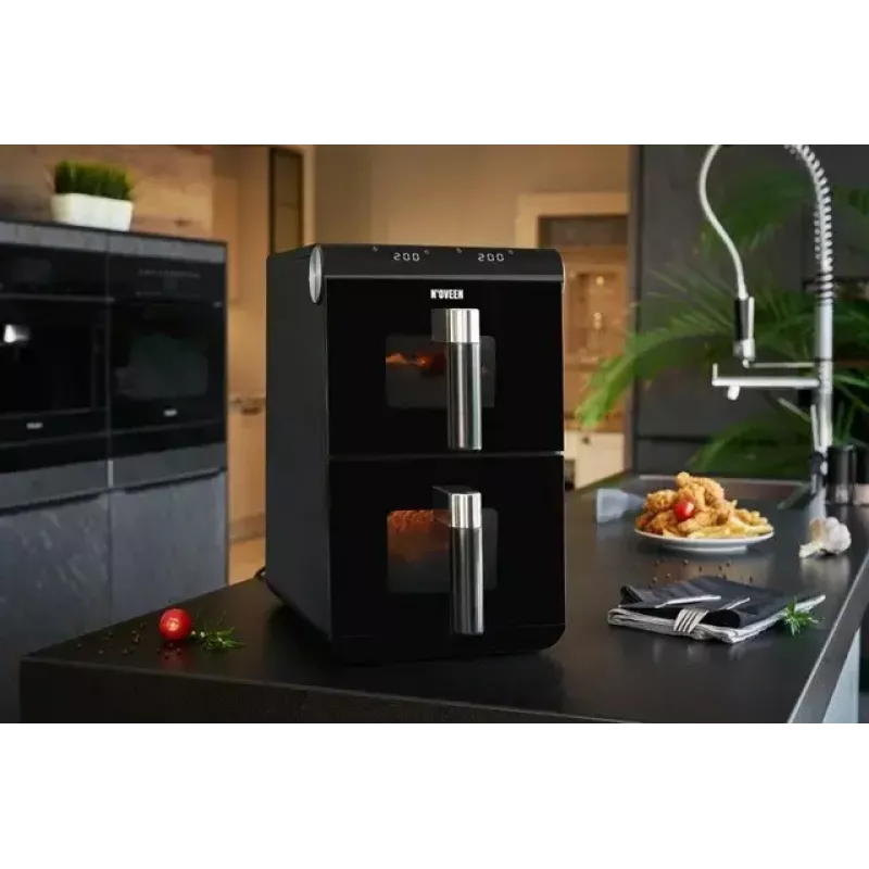 Fritadeira de ar quente elétrica NOVEEN AF5050, capacidade 11 L, 1700 W, 13 programas, 50–200°C, controlo tátil digital