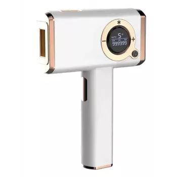 Depiladora ORO-MED ORO-IPL ICE – depiladora IPL a laser de cabelo e corpo, 48 W, 3 acessórios removíveis, óculos de proteção