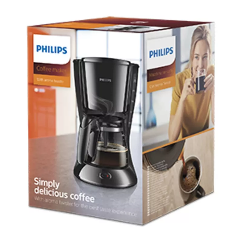 Philips Daily Collection HD7461/20 máquina de café de filtro, jarro de vidro, 1000 W, preta