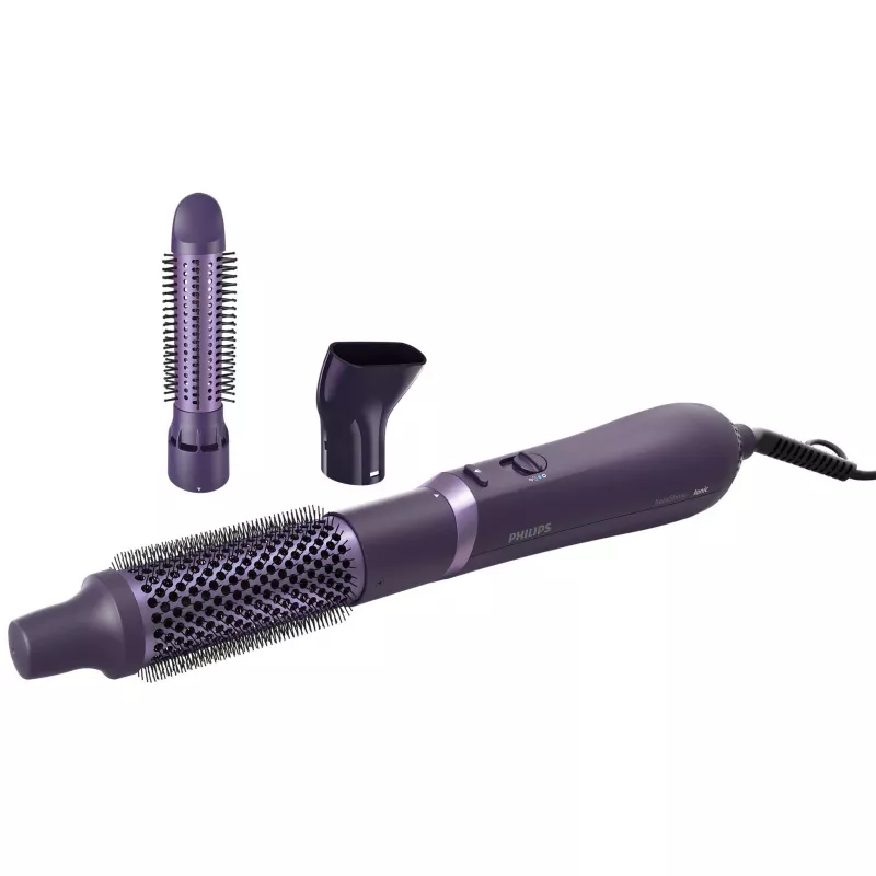 Conjunto de styling de cabelo Philips 3000 series BHA305/00 — 800 W, 3 níveis de calor, 3 acessórios, roxo