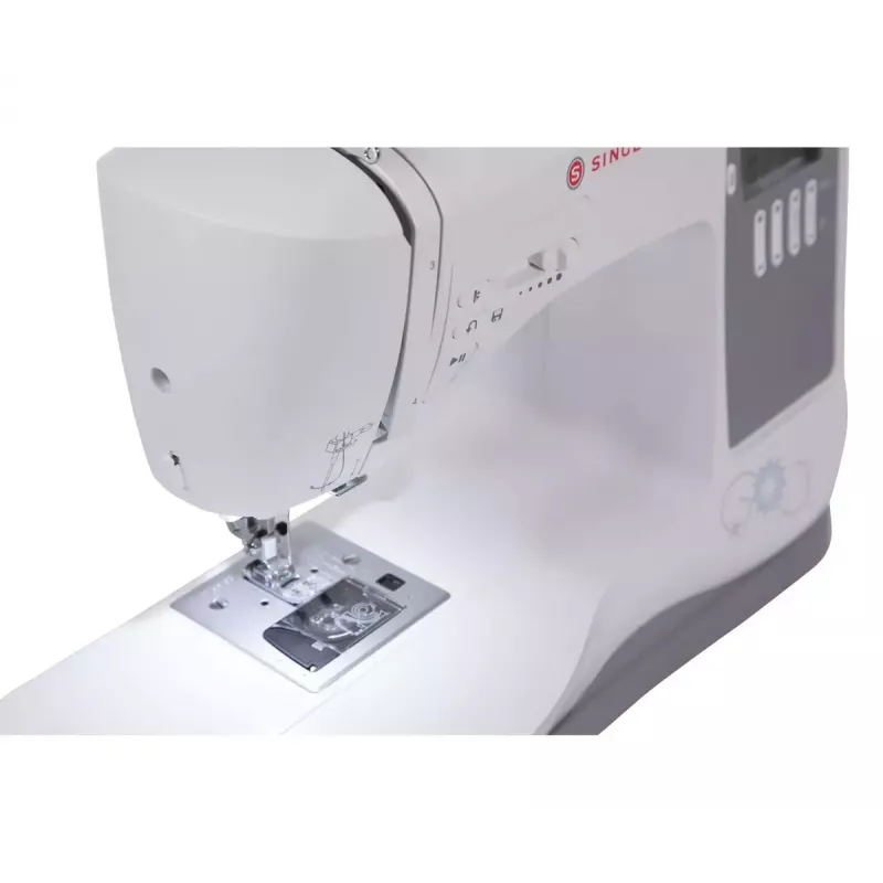 Máquina de costura SINGER 7640 – modelo doméstico elétrico, branco, vários programas de pontos