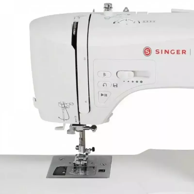 Máquina de costura SINGER 7640 – modelo doméstico elétrico, branco, vários programas de pontos