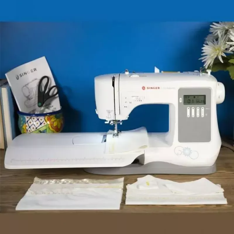Máquina de costura SINGER 7640 – modelo doméstico elétrico, branco, vários programas de pontos