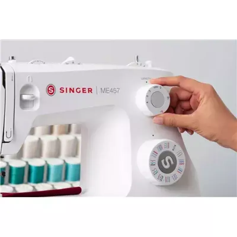 Máquina de costura SINGER ME457 — máquina de costura doméstica, 100 pontos, enfiador de agulha automático