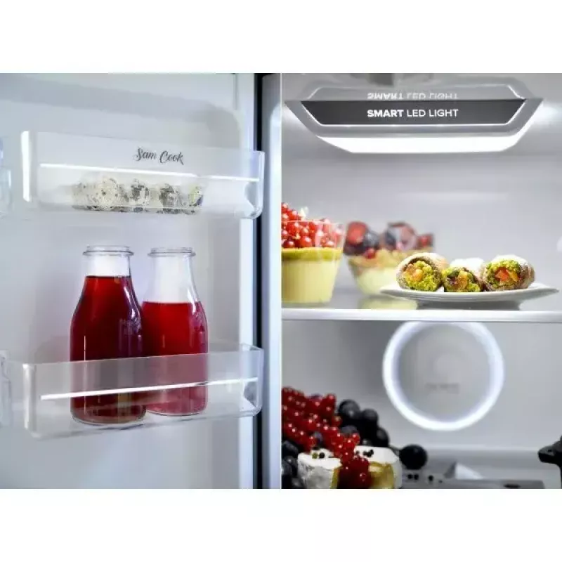 Combinado de frigorífico e congelador sam cook Multi Door 472 L, preto, classe de eficiência energética E
