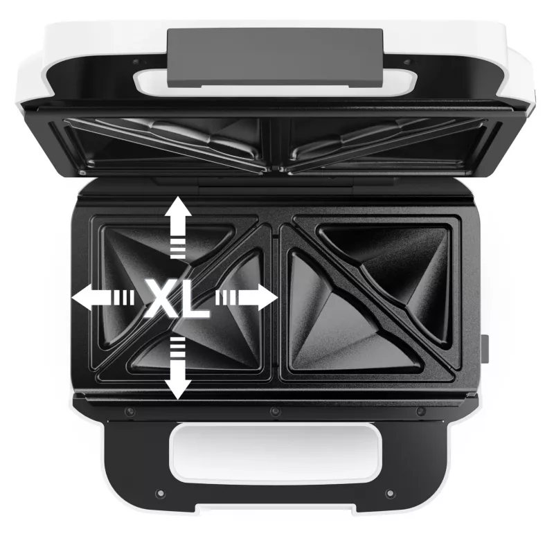 Tefal Snack XL SW701110 sanduicheira, 850 W, branca/aço inoxidável