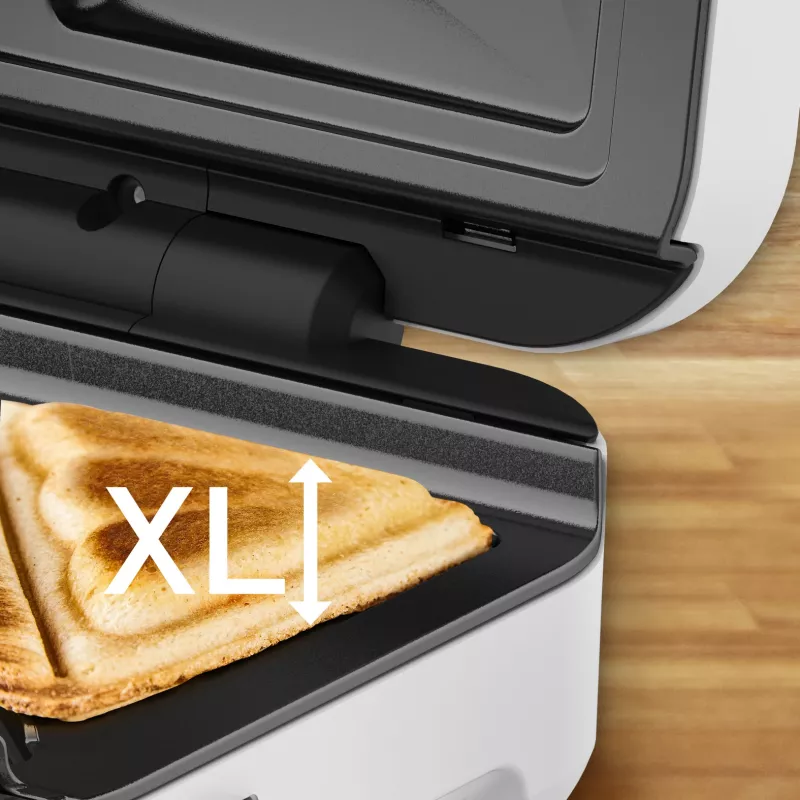 Tefal Snack XL SW701110 sanduicheira, 850 W, branca/aço inoxidável