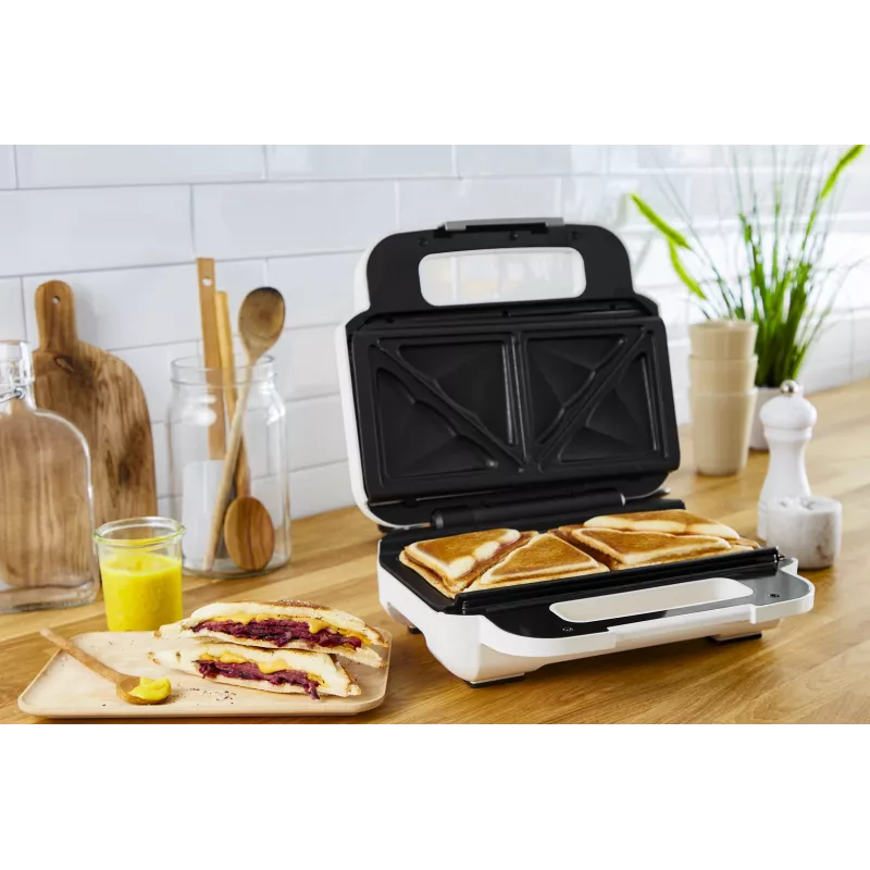 Tefal Snack XL SW701110 sanduicheira, 850 W, branca/aço inoxidável