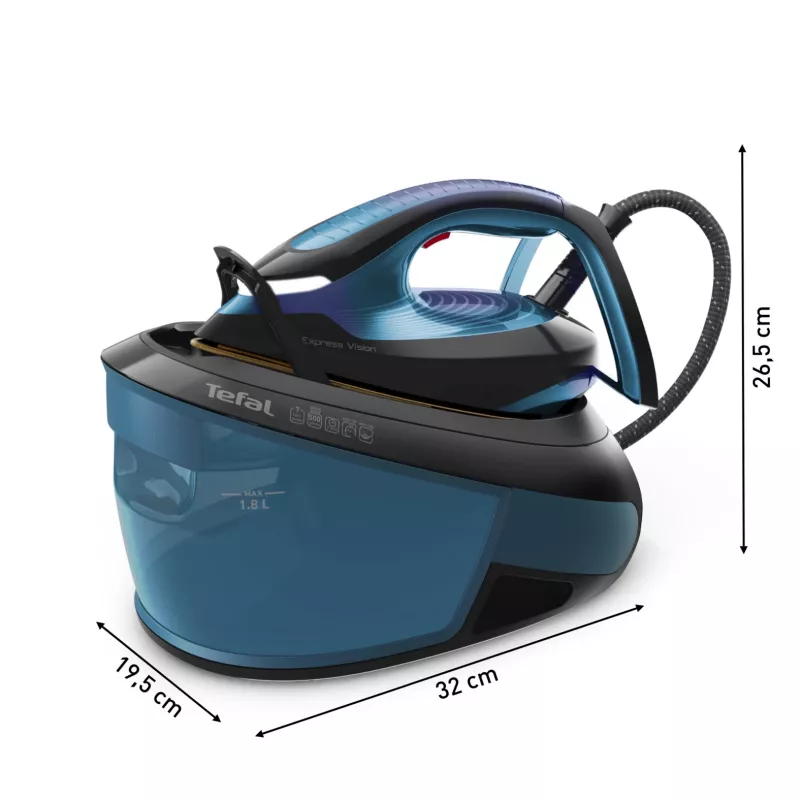 Tefal Express Vision SV8151 2800 W 1,8 l base Durilium AirGlide Autoclean azul, preto