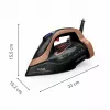 Ferro de engomar a seco e a vapor Tefal Ultimate Power Pro FV9E50 base Durilium AirGlide Autoclean 3200 W preto, cobre