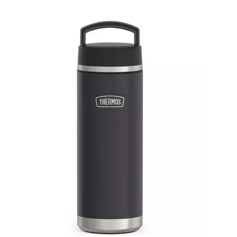 Copo de viagem térmico THERMOS 130101, garrafa térmica com isolamento a vácuo 710 ml, aço inoxidável, preto
