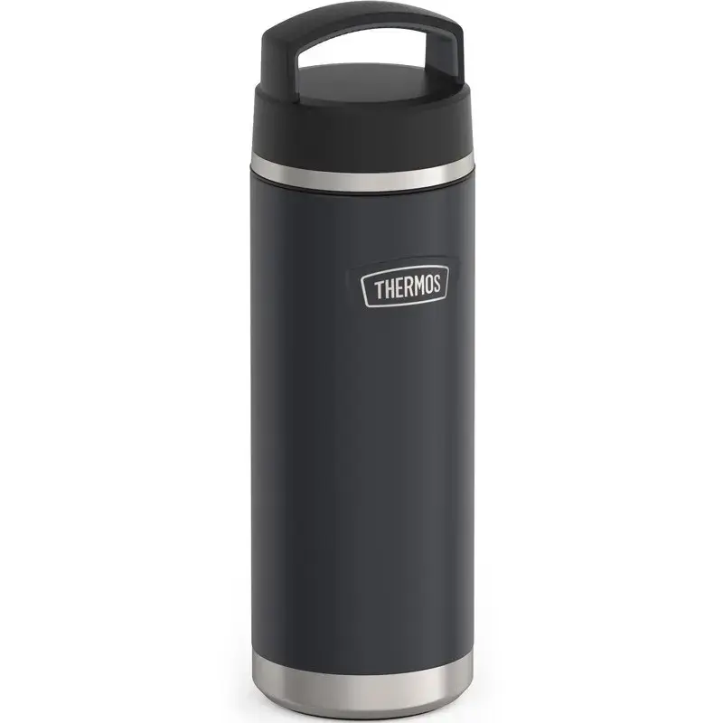 Copo de viagem térmico THERMOS 130101, garrafa térmica com isolamento a vácuo 710 ml, aço inoxidável, preto