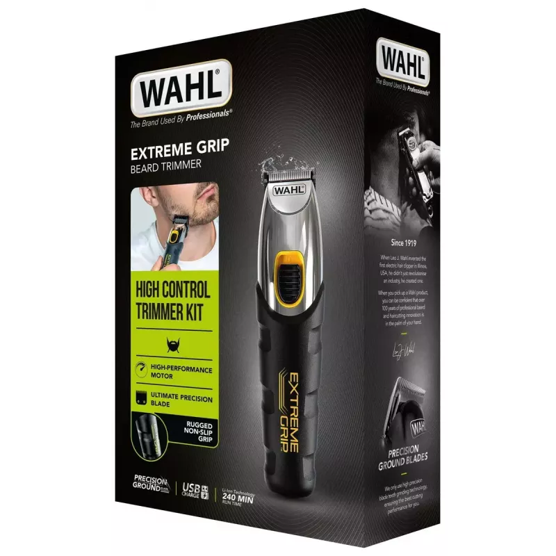 Máquina de cortar cabelo Wahl Extreme Grip AC/bateria, sem fios, Li-Ion, 240 min de autonomia, 12 definições de comprimento, lâmina de aço inoxidável, largura de corte 3 cm, preto