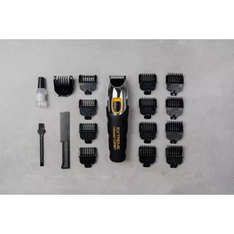 Máquina de cortar cabelo Wahl Extreme Grip AC/bateria, sem fios, Li-Ion, 240 min de autonomia, 12 definições de comprimento, lâmina de aço inoxidável, largura de corte 3 cm, preto