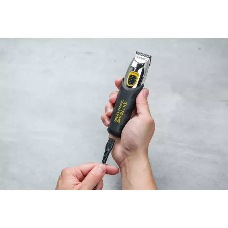 Máquina de cortar cabelo Wahl Extreme Grip AC/bateria, sem fios, Li-Ion, 240 min de autonomia, 12 definições de comprimento, lâmina de aço inoxidável, largura de corte 3 cm, preto