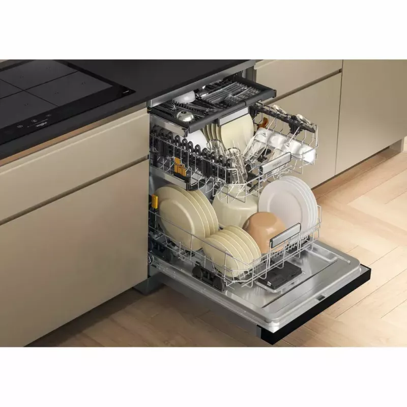 Máquina de lavar loiça de livre instalação WHIRLPOOL W7F HS41 X — 15 serviços, 41 dB, tamanho grande 60 cm