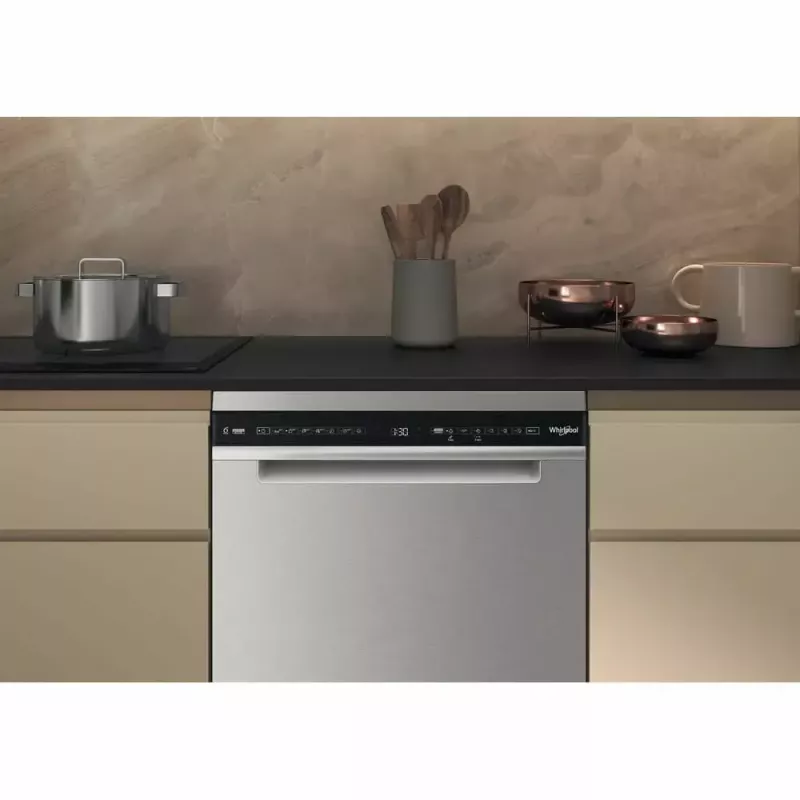 Máquina de lavar loiça de livre instalação WHIRLPOOL W7F HS41 X — 15 serviços, 41 dB, tamanho grande 60 cm
