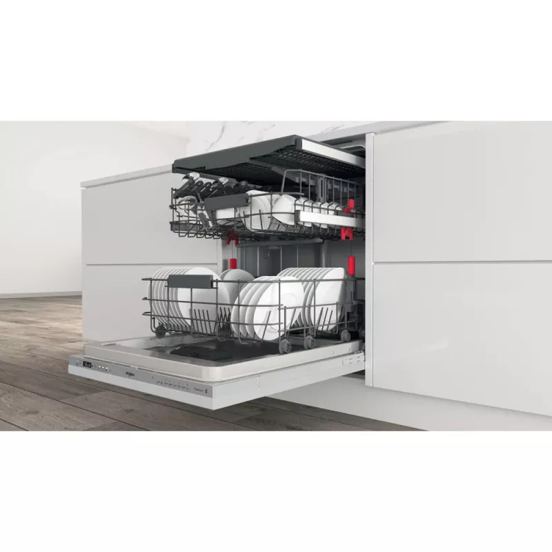 Máquina de lavar loiça totalmente encastrável Whirlpool WI 7020 PF 14 serviços prateado