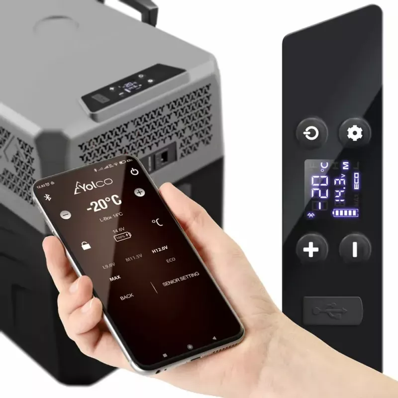 Frigorífico portátil Yolco BCX40 39L energeticamente eficiente cinzento