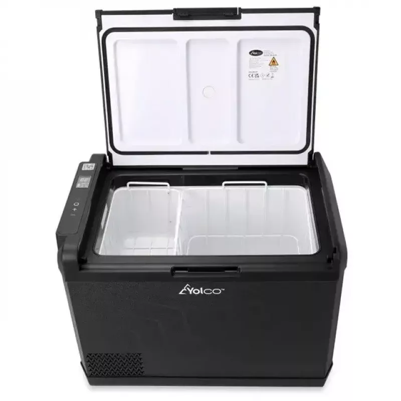 Frigorífico portátil com compressor Yolco GCX47 preto — capacidade 47L, energeticamente eficiente